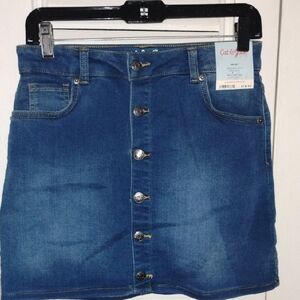 Cat & Jack Blue Denim Skirt with Buttons
